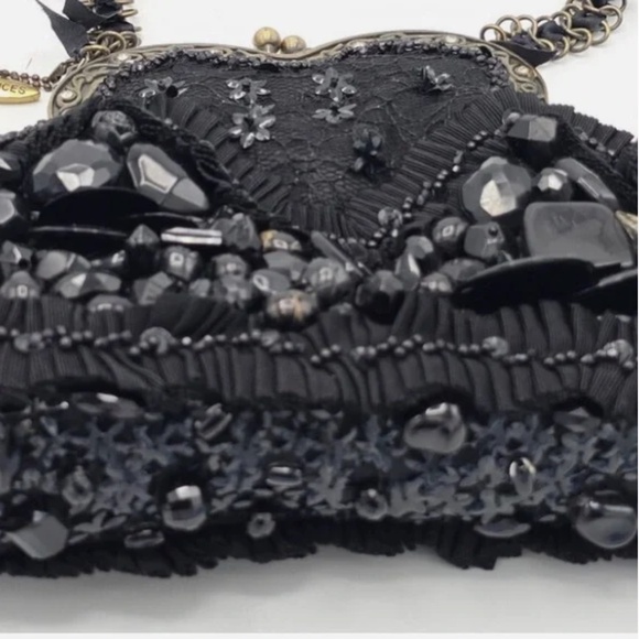 Vintage Mary Frances Elegant Black Beaded Handbag Purse EUC - Picture 2 of 2